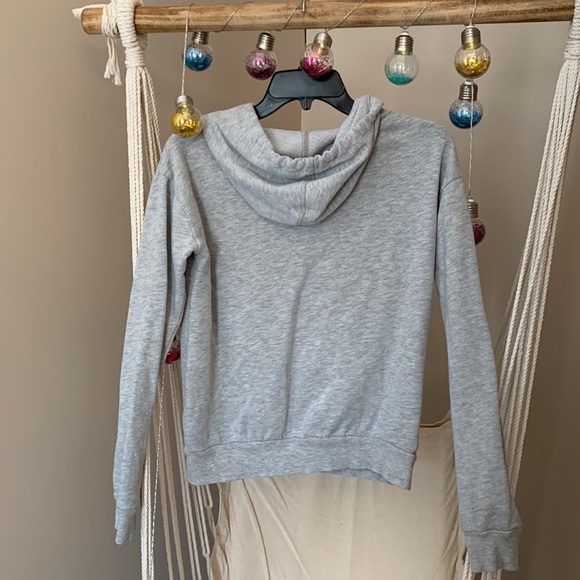 2/$15 American Eagle- hoodie- SP- gray/ burgundy - Picture 3 of 3